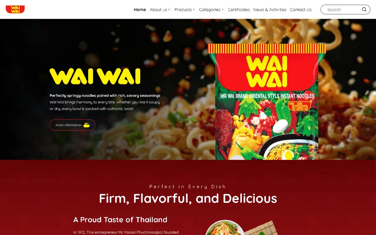 เว็บไซต์ Waiwai Global นำเสนอแบรนด์ ผลิตภัณฑ์ และมาตรฐานระดับสากล