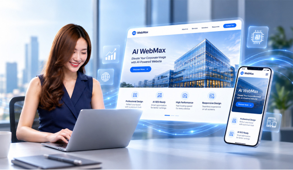 สร้างภาพลักษณ์องค์กรด้วย AI WebMax | Readyplanet